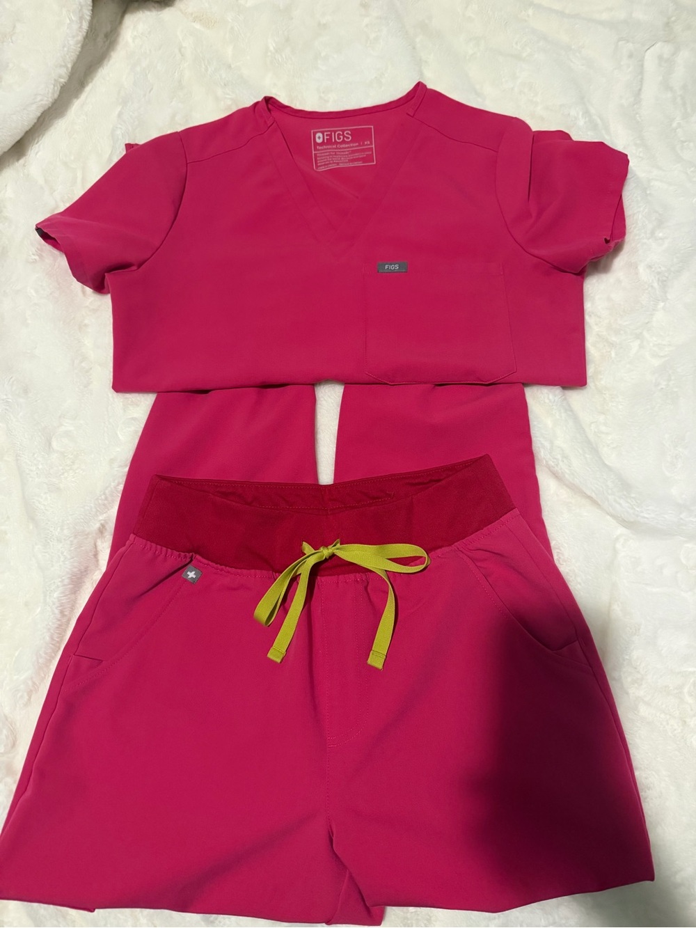 FIGS set in Shocking Pink